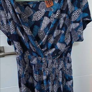 Tory Burch blue pattern dress